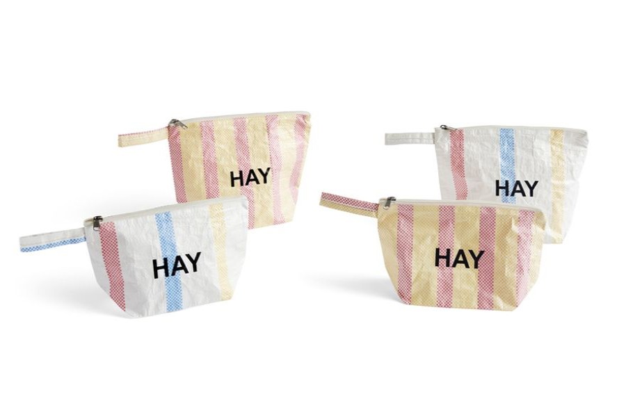 Asusteet HAY | Candy Stripe Wash Bag, S, Pun./Kelt.