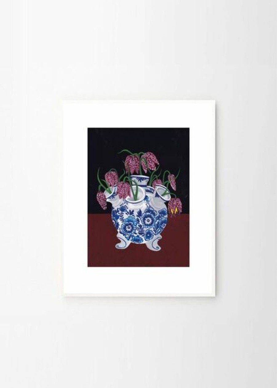 Koti The Poster Club | Frittilaria Meleagris In Tulip Vase -Juliste, 40X50Cm