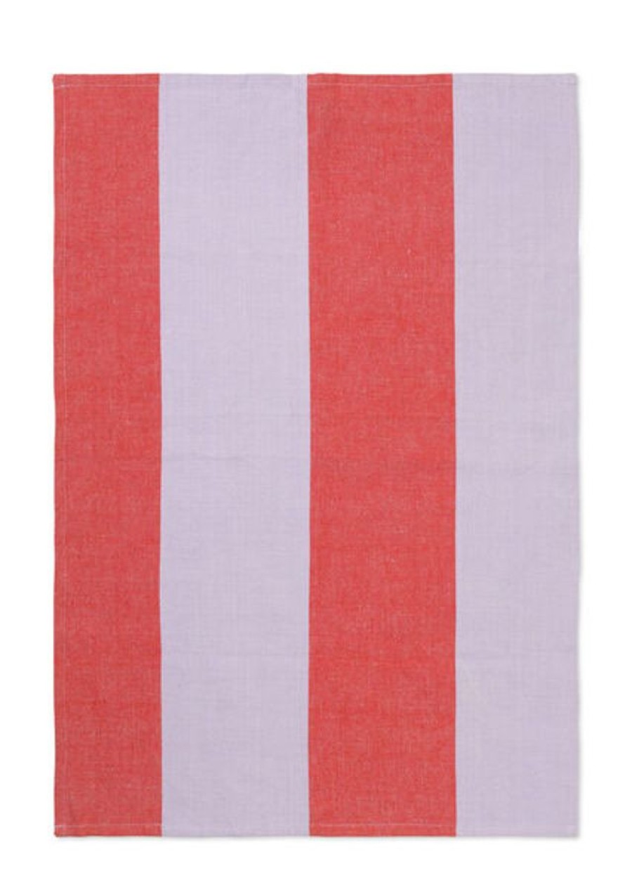 Koti Ferm Living | Hale Tea Towel- Keittiopyyhe, Red/Lilac