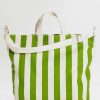 Asusteet BAGGU | Horizontal Zip Duck Bag, Green Awning Stripe