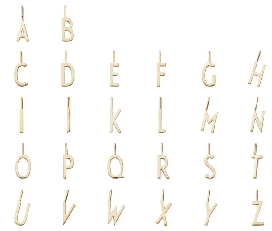 Korut DESIGN LETTERS | Kirjainriipus A-Z, Iso, Hopea (Matta)