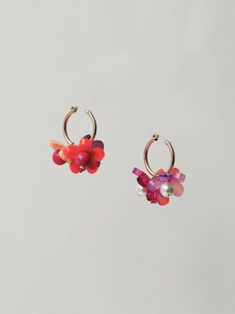 Korut Wolf&Moon | Ophelia Charm Hoops, Pink