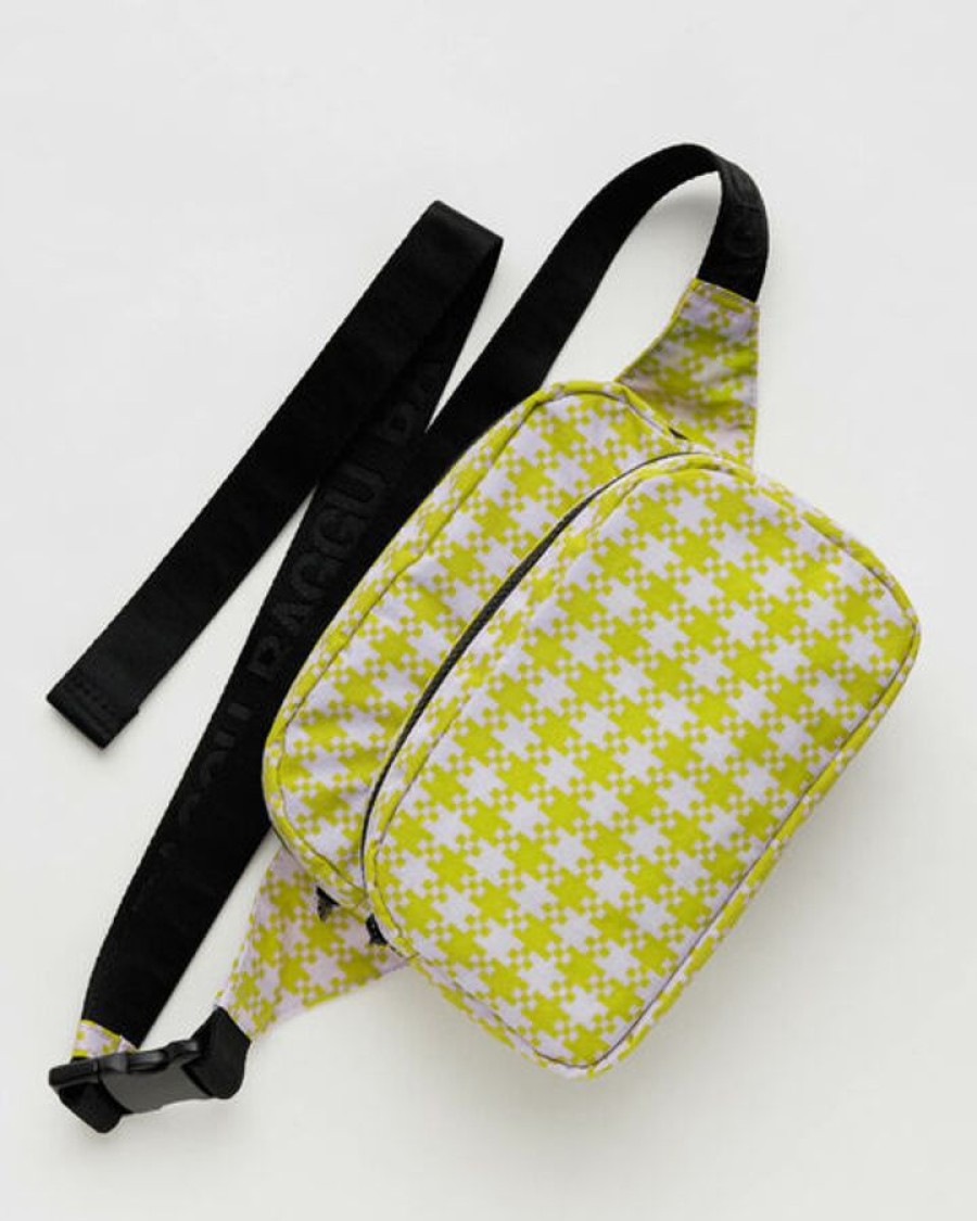 Asusteet BAGGU | Fanny Pack, Pink Pistachio Pixel Gingham