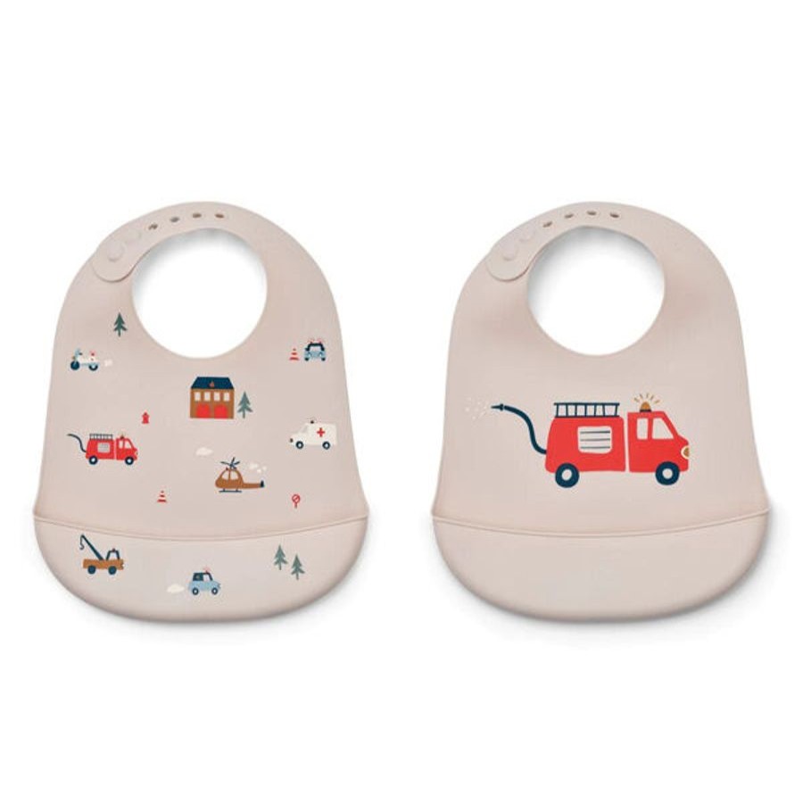 Koti Liewood | Tilda Silikoninen Ruokalappu 2 -Pack, Emergency Vehicle