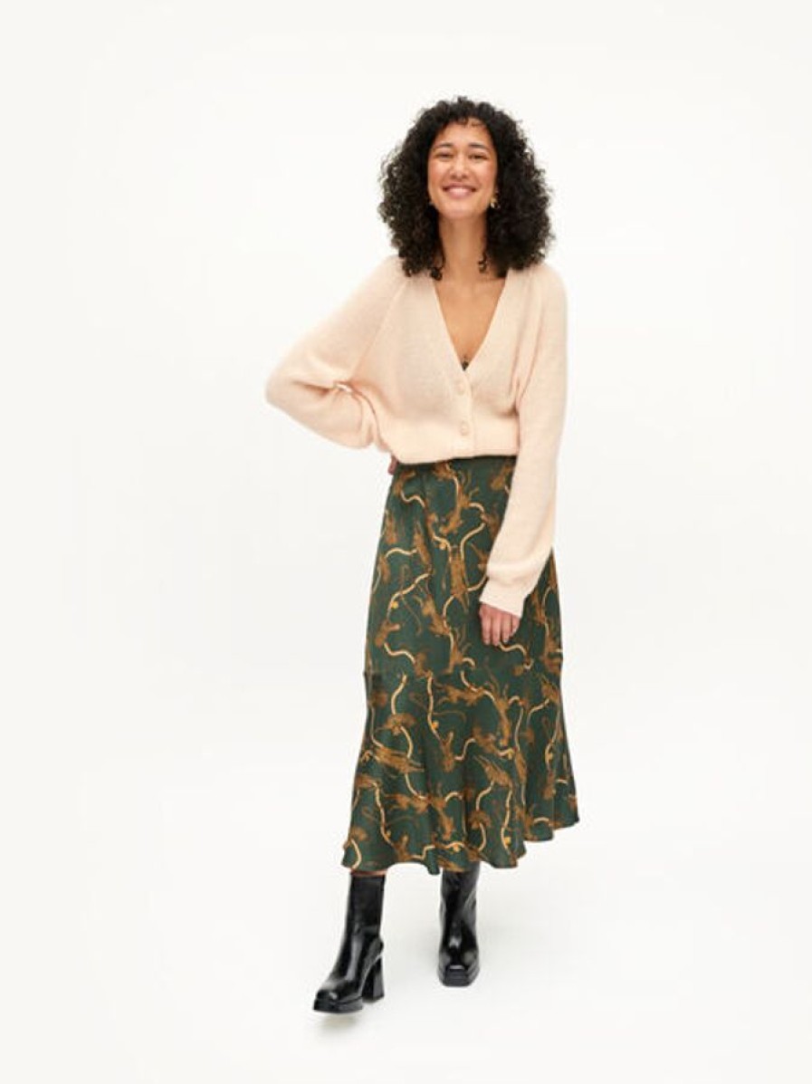 Vaatteet Uhana | Ivalo Skirt, Pearl Leopard Green