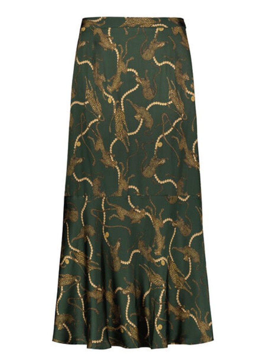 Vaatteet Uhana | Ivalo Skirt, Pearl Leopard Green