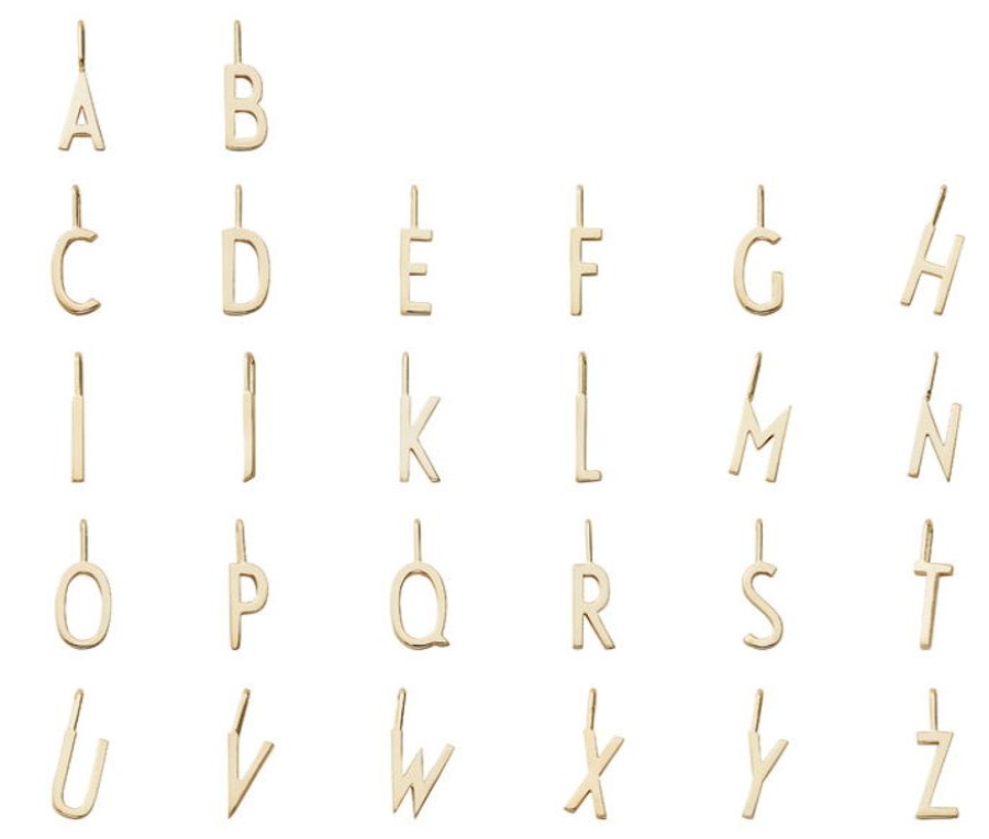 Korut DESIGN LETTERS | Kirjainriipus A-Z, Iso, Kulta