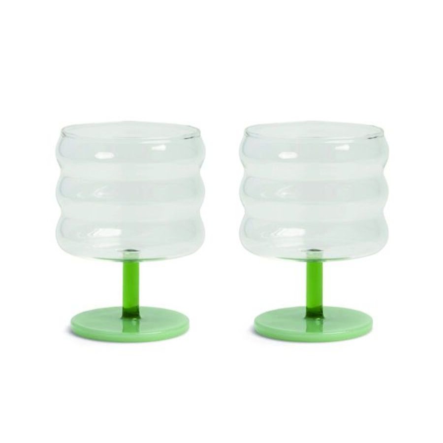 Koti &Klevering | Glass Mingle, Vihrea. 2 Kpl Setti