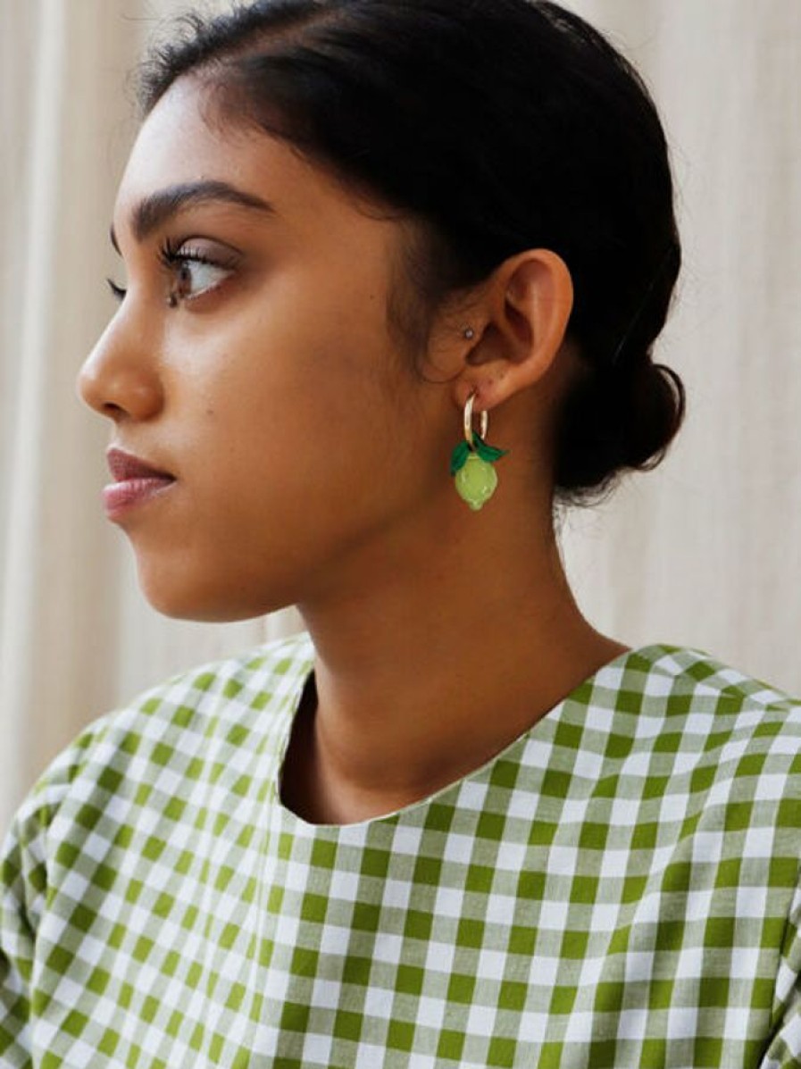 Korut Wolf&Moon | Mini Lime Hoops