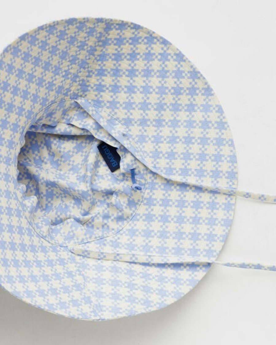 Asusteet BAGGU | Soft Sun Hat, Blue Pixel Gingham