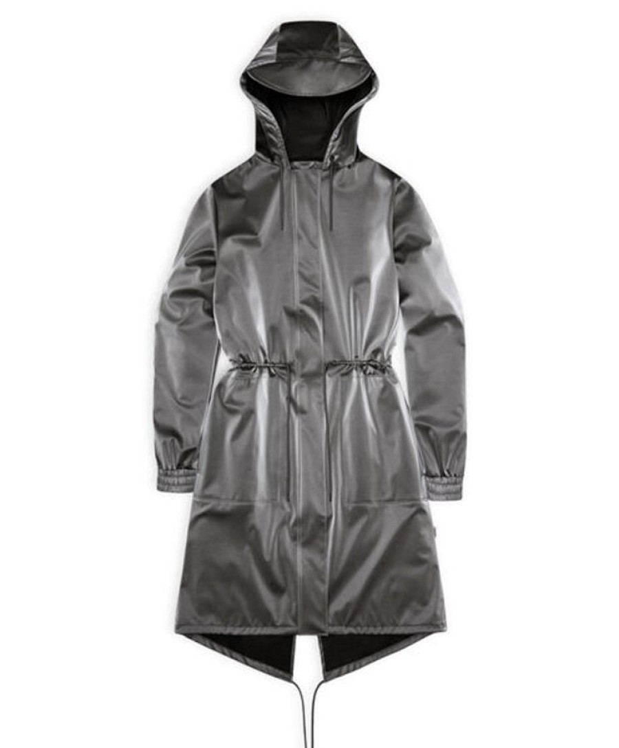 Vaatteet RAINS | String W Parka -Sadetakki, Metallic Grey