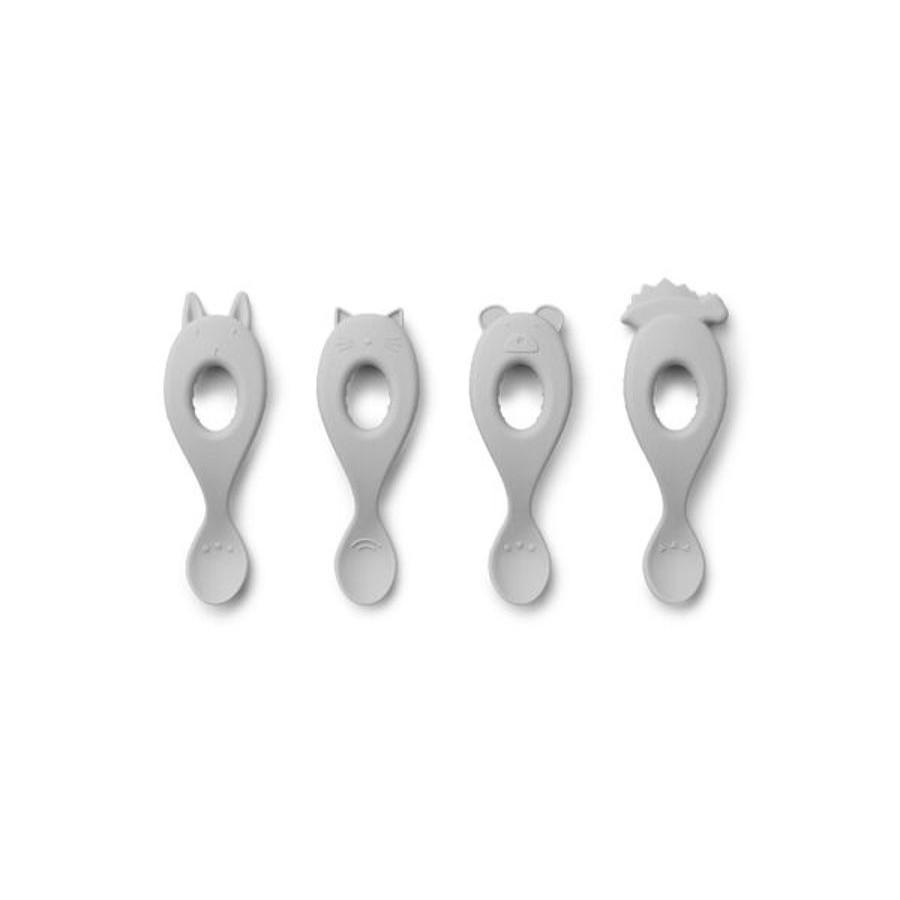 Koti Liewood | Liva Silikonilusikat 4-Pack, Dumbo Grey