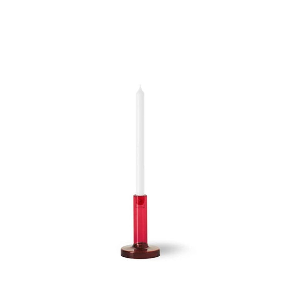 Koti &Klevering | Bole Candle Holder, S, Red/Bordeaux