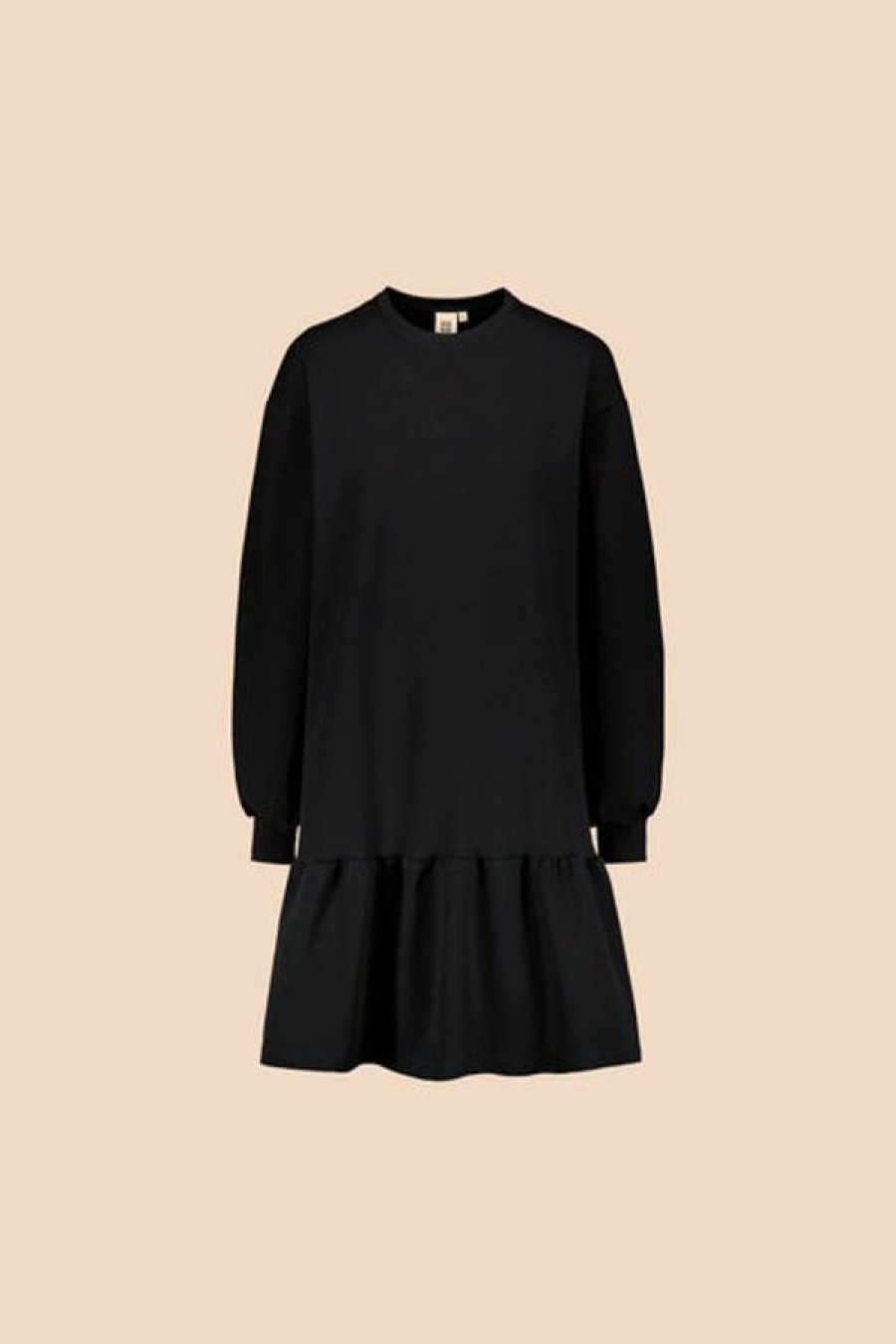 Vaatteet Kaiko | Ruffle Sweatshirt Dress, Black