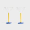 Koti &Klevering | Coupe Bold Set Of 2, Sini-Keltainen