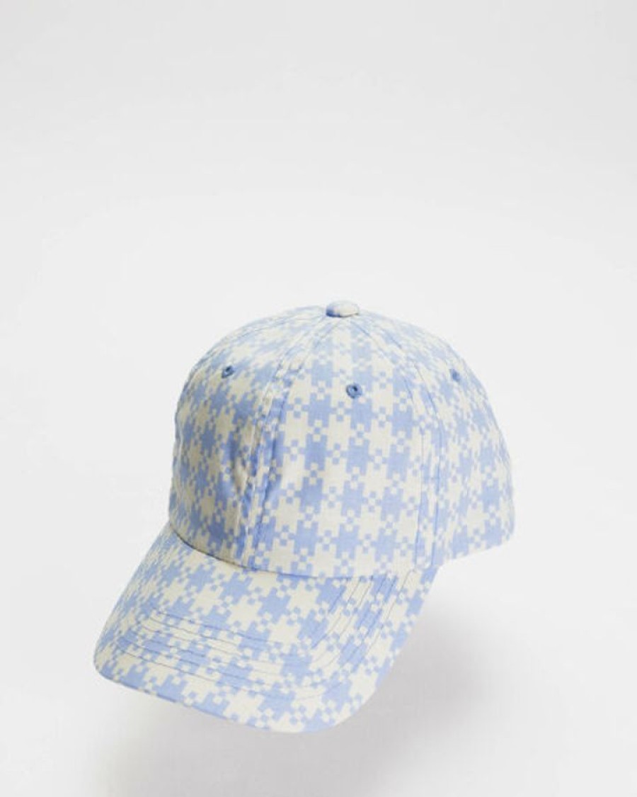 Asusteet BAGGU | Baseball Cap, Blue Pixel Gingham