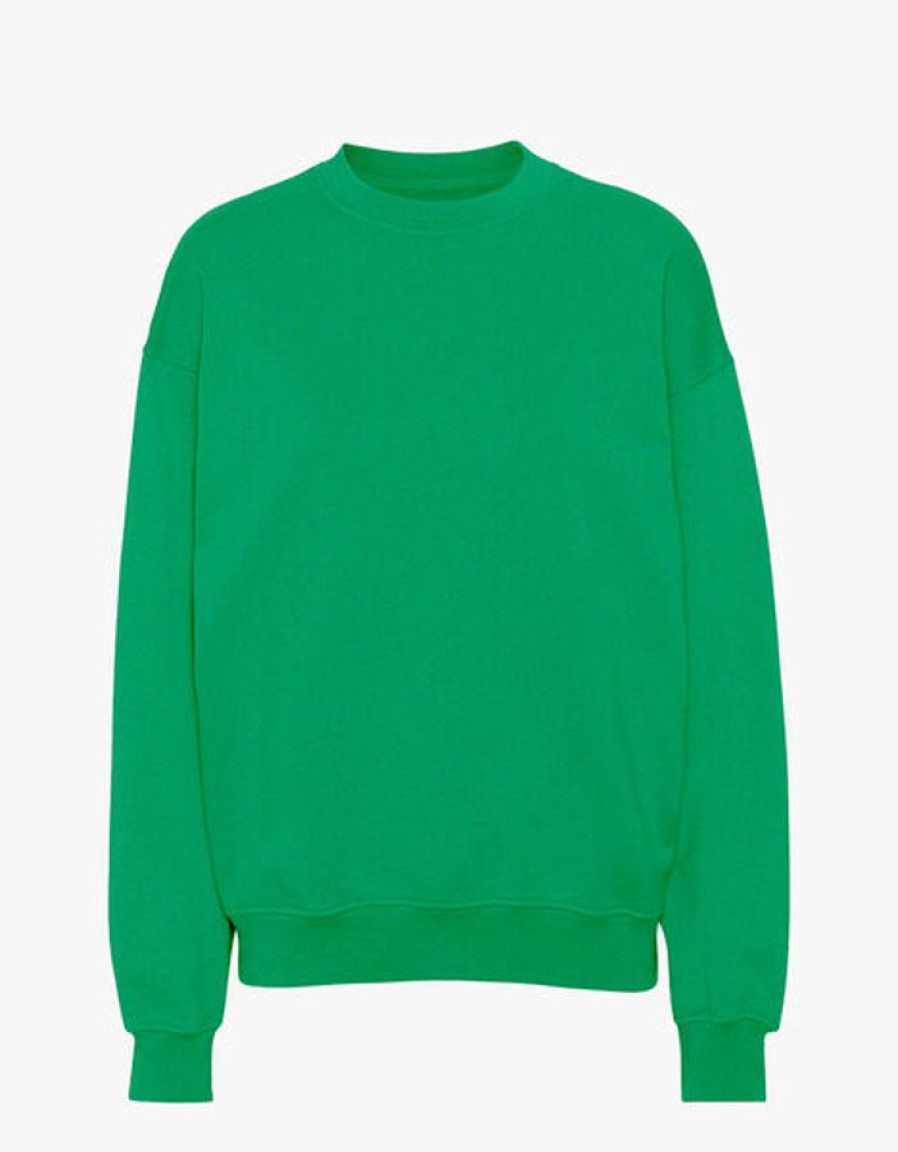 Vaatteet Colorful Standard | Oversized Crew College, Kelly Green