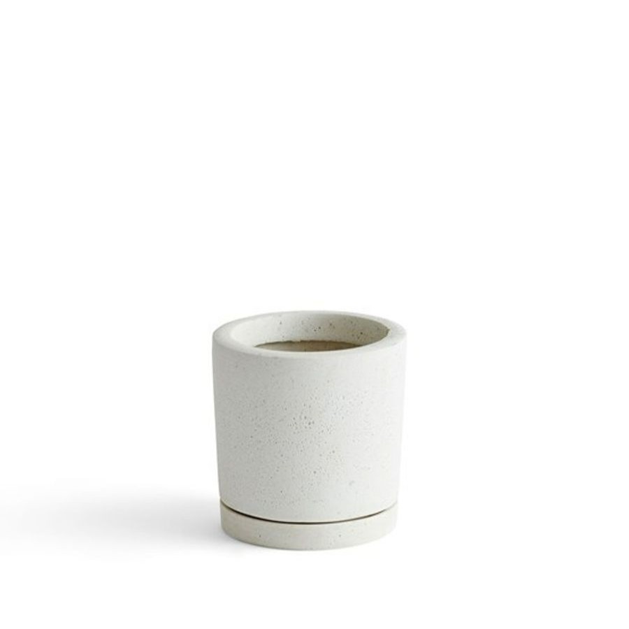 Koti HAY | Plant Pot With Saucer, M, Valkoinen