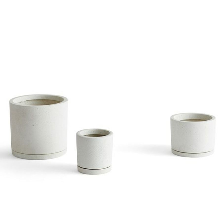 Koti HAY | Plant Pot With Saucer, M, Valkoinen