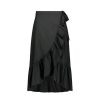 Vaatteet Kaiko | Ruffle Wrap Skirt, Musta