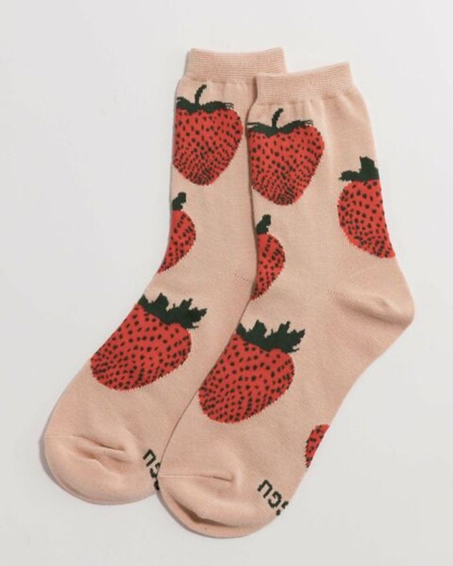 Asusteet BAGGU | Crew Sock, Strawberry