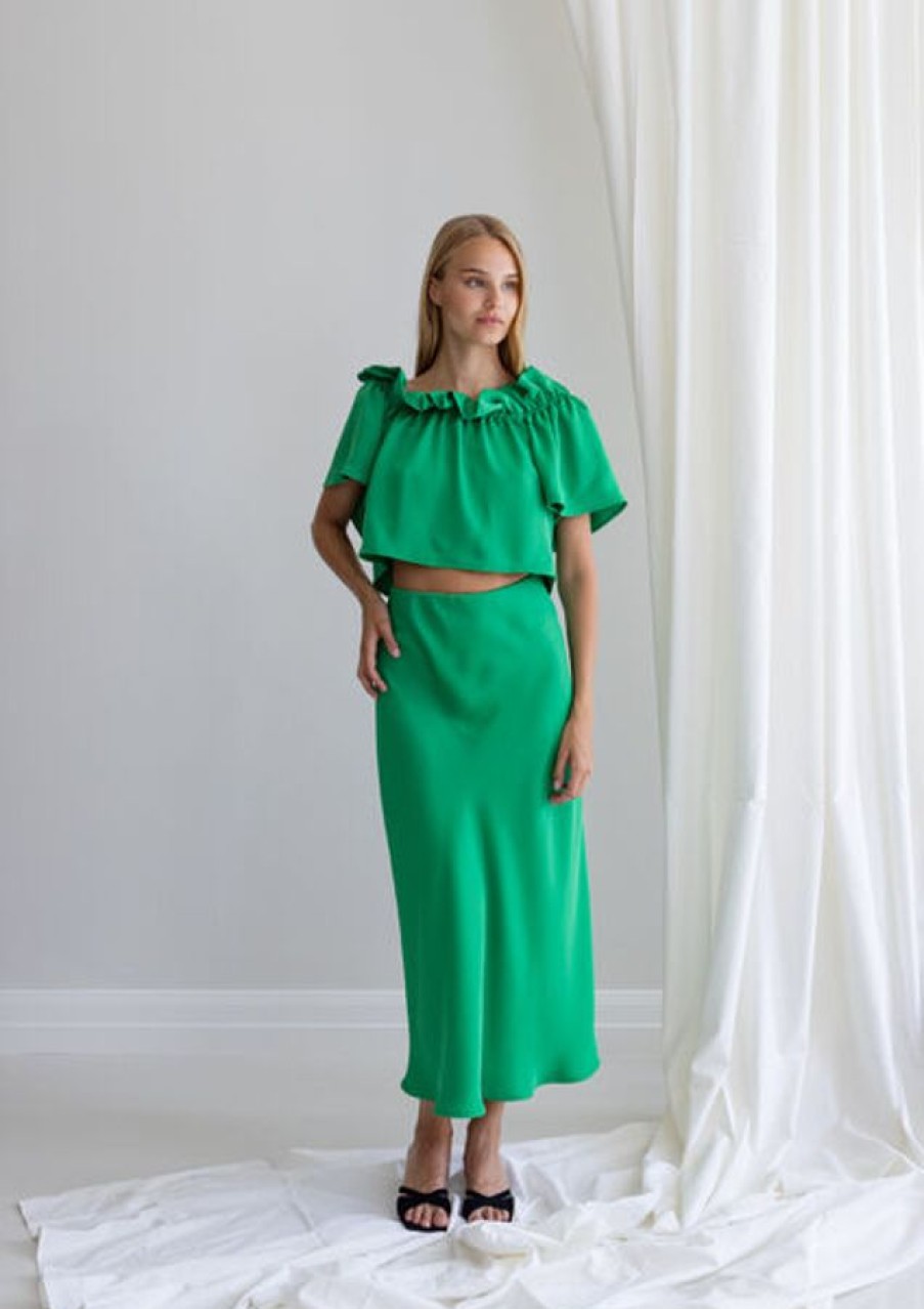 Vaatteet Katri Niskanen | Wave Skirt, Green