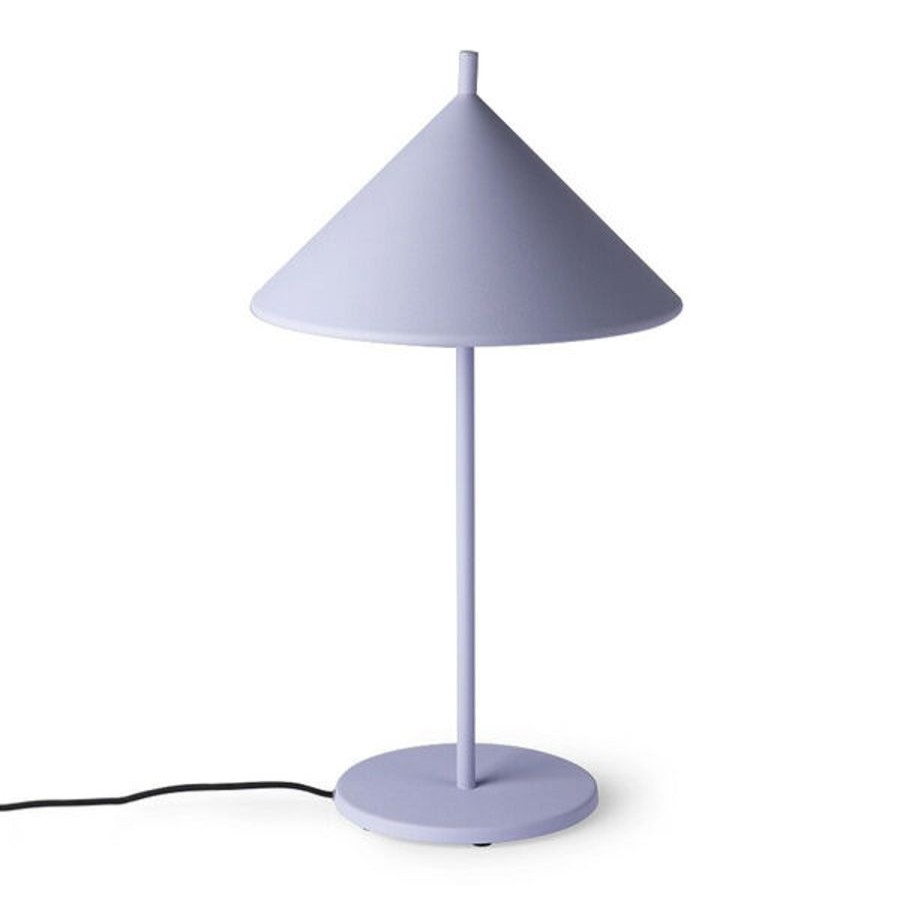 Koti HKliving | Metal Triangle Table Lamp, Matt Lilac