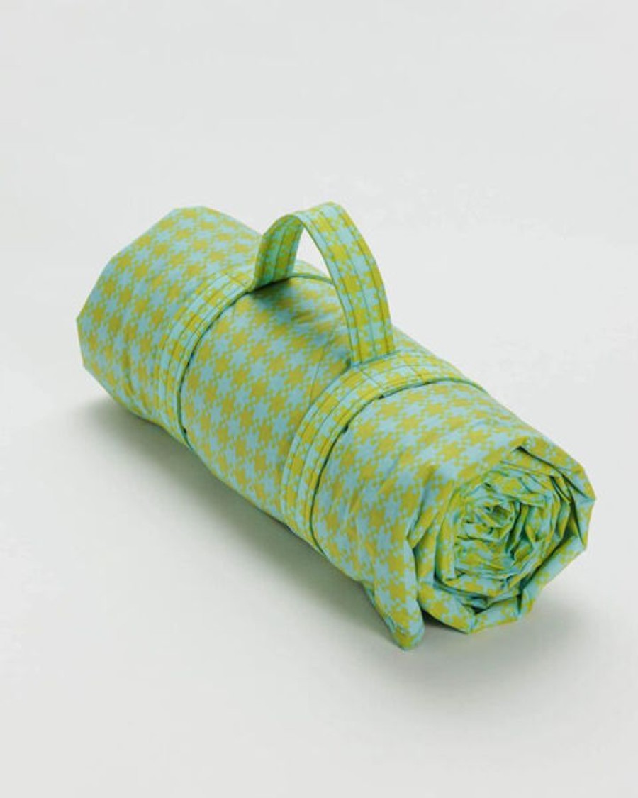 Asusteet BAGGU | Puffy Picnic Blanket, Mint Pixel Gingham