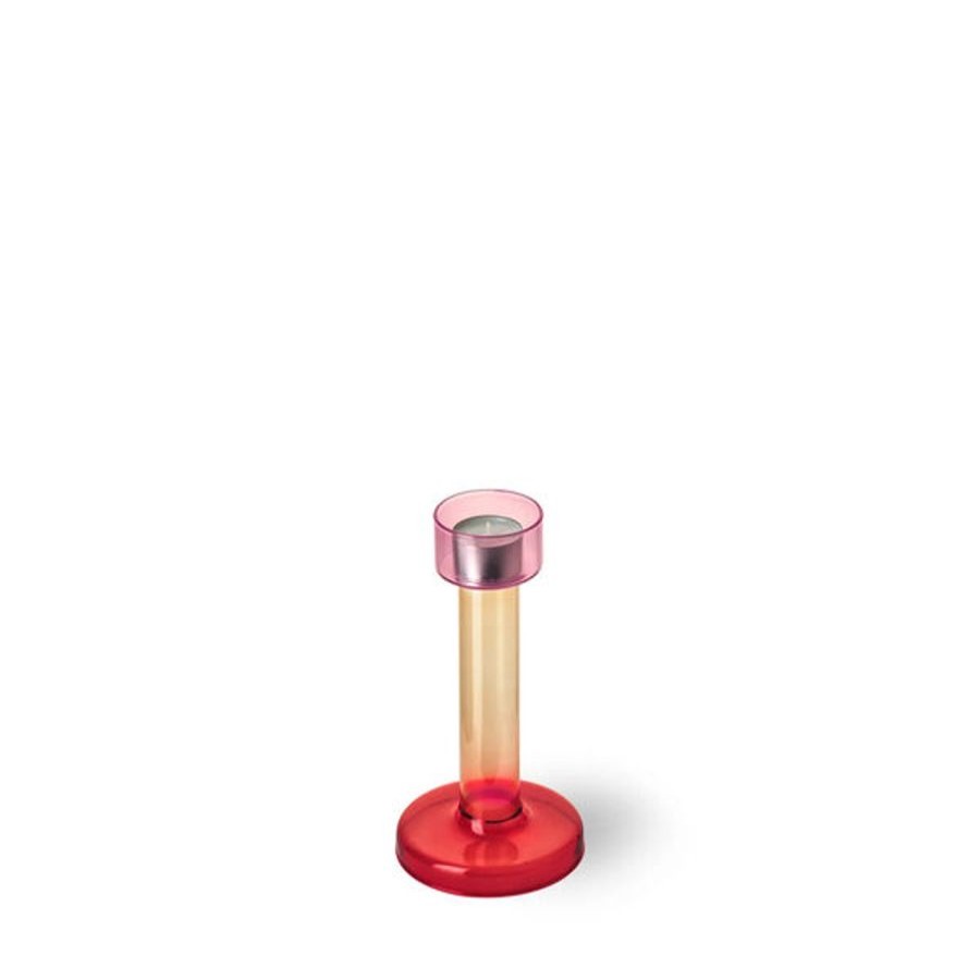 Koti &Klevering | Bole Candle Holder, M, Pink/Red